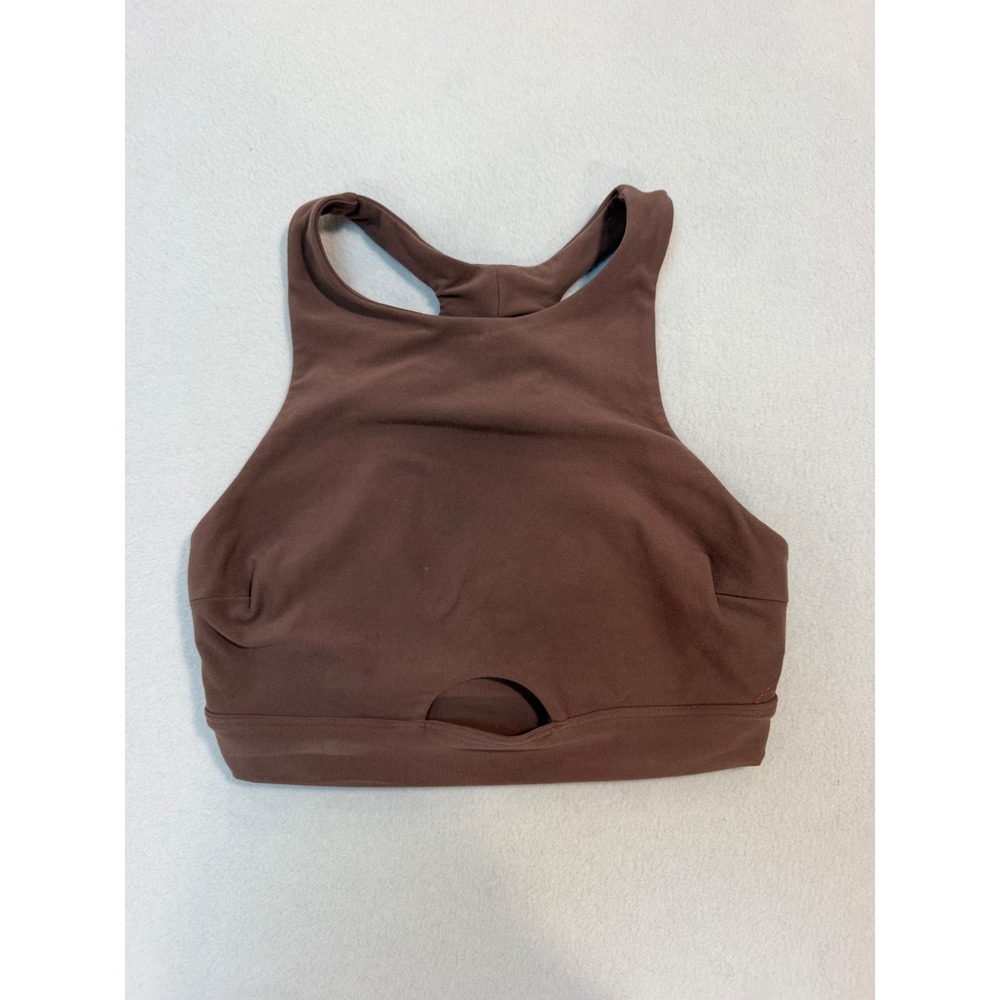 Abercrombie & Fitch YPB Brown High Neck Cutout Racerback Sports Bra Small